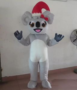 Factory Hot Adult Plush Christmas Koala Bear Mascot Costume para adulto usar férias