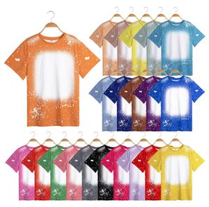 Sublimationsrohlinge Tie-Died Weihnachtsdekorationen Unisex Kinder Damen Herren T-Shirts Großhandel