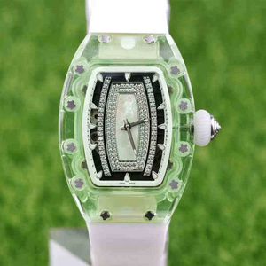Zegarek wina RM07-02 Seria 2824 Automatyczne mechaniczne kryształowy obudowa biała taśma Kobieta