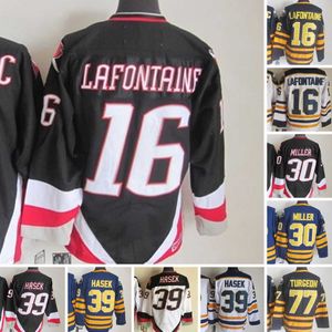 1970-1999 Movie Retro CCM Hockey Jersey Haft 39 Dominic Hasek Koszulki szyte 16 Pat LaFontaine 30 Ryan Miller 77 Pierre Turgeon 89 Alexander Mogilny Koszulki