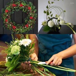 Dekorativa blommor 3 Pack Floral Wire Flexible Green Paddel For Crafts Christmas Wreaths Tree and Flower Arrangements