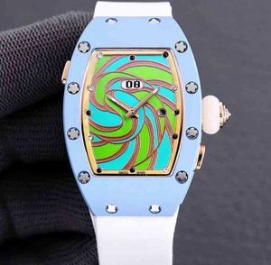 Orologio da donna con cassa in ceramica, orologio meccanico completamente automatico Rm037 per il tempo libero