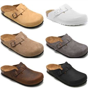 top popular Boston 2023 Slippers Beach Sandals Lazy Shoes Lovers Scuffs Designer Trainers New Leather Bag Head Pull Cork Female Male Summer 2023