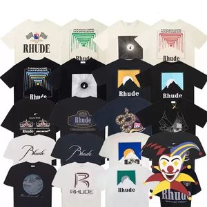 23SS Rhude Mens t Shirt Designer for Men Womens Shirts Fashion Tshirt with Letters Casual Summer Short Sleeve Tees Woman Clothing