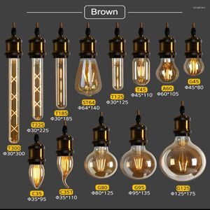 Retro vintage Edison lâmpada E27 4W 6W 8W LED Filamento Bulbos T45 A60 ST64 G80 G95 Luzes de decoração