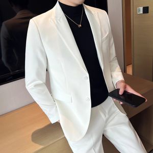 Tuxedos Jacket Pants Men's Spring High Quality Business Suits/Male Slim Fit Groom's Wedding Dress