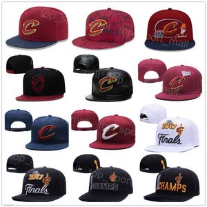 Basketball Snapback Caps Sun Summer Regulowane czapki Darius Garland Evan Mobley Ricky Rubio Team Black Red White Blue Blue Dopasowane dzianiny