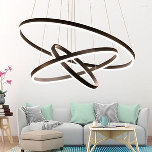 Pendant Lamps Nordic Modern Minimalist Creative Living Room Led Chandelier Dining Circular Circle Study Alec