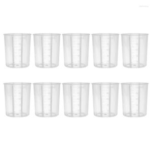 Ml Ruseable Disposable Clear Graduated Plastic Mixing Cups Use For Paint Resin Epoxy Art Kitchen Laboratory