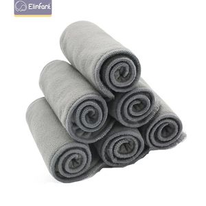 Tygblöjor elinfant 10st kvalitet baby blöjor bambu kol liner nappy blöja insats 22layers bambu kol för blöja 221014