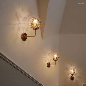 Wall Lamps Modern Glass Ball Pendant Lights Gold Hanging Lamp Home Loft Decor Fixtures For Cafe Dining Room Kitchen Bedroom E27 Lighting