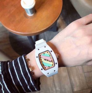 RM Marshmallow Womens Automatic Mechanical Watch Wristwatch Atmosphere Tape Ceramic Tape Diamond Inlidaid Personal