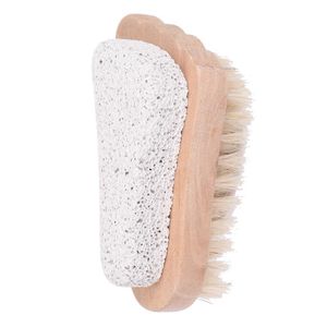 Bath Brushes Sponges Scrubbers 2 In 1 Foot Exfoliating Spa Brush Pumice Stone And Soft Bristle Scrub Cleaning Drop Delivery 2021 Dh4Dv