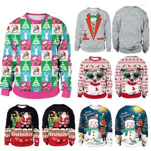 Maglioni da uomo Divertente Brutto Natale Donna Uomo Alberi Calzini Renna Animale Stampa Natale Maglione unisex Maglioni Vacanze Pullover Top