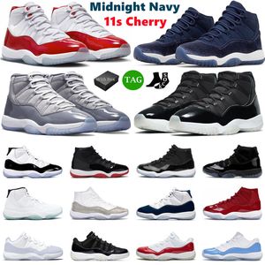 Med Box Retro 11 Basketball Shoes Men Women 11s Cherry Midnight Navy Cool Grey 25th Anniversary 72-10 Low Bred Pure Violet Mens Trainers Sport Sneakers