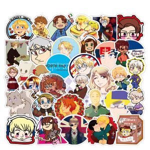 50PCS anime Axis Powers Hetalia Stickers APH Graffiti Kids Toy Skateboard car Motorcycle Bicycle Sticker Decals Wholesale