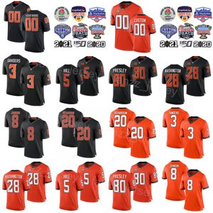 NCAA Football Oklahoma State Cowboys College 5 Justice Hill Jersey 28 James Washington 3 Marcell Ateman 17 Dillon Stoner 14 Bryce Balous 45 Chad Whitener University