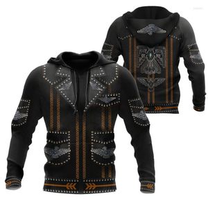Herrtröjor casual harajuku hoodie denim cosplay 3d full kropp tryckt zip unisex hip hop sweatshirt jacka hy0113