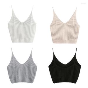 Kobiety z czołgów damski Camis Fashion Women Summer Basic Tops seksowne ramię w rękawie Racerback Crop Top 2022 Kobietowy solidny kolor