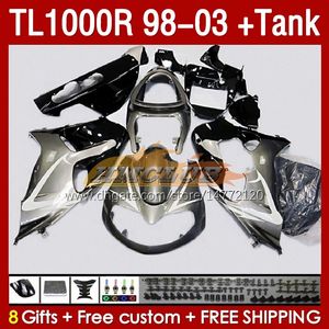 Fairings & Tank For SUZUKI SRAD TL-1000 TL 1000 R 1000R 98-03 Bodywork 162No.23 TL1000 R TL1000R 98 99 00 01 02 03 TL-1000R 1998 1999 2000 2001 2002 2003 Fairing silvery black