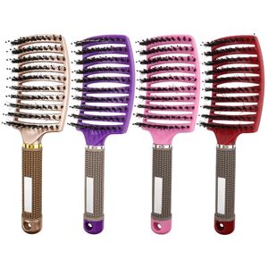 Hair Brush Scalp Massage Comb Hairbrush Bristle & Nylon Women Wet Curly Detangle Hair Brushes for Salon Hairdressing Styling Tool