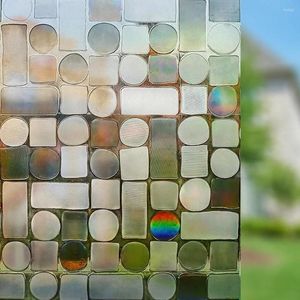 Window Stickers 3D Laser Colorful Crystal Film Glass Sticker Kitchen Sj￤lvh￤ftande Hem Dekorativ f￶r m￶bler 90 cm med 300 cm