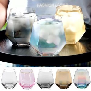 Wine Glasses 300ml Milk Colored Crystal Glass Geometry Hexagonal Cup Phnom Penh Whiskey Cups s