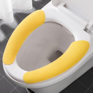Toilet Seat Covers Self-adhesive Adsorption Universal Cover Cartoon WC Sticky Cushion Washable Bathroom Insulation 1PC