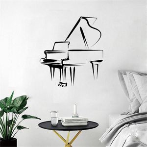 Wall Stickers Piano Pattern Decal For Music Classroom Musical Studio Decoration Paino Removable Poster Art Ov516