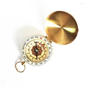 Gadget da esterno Bussole Campeggio di alta qualità Escursionismo Bussola in ottone dorato Orologio da taschino Navigazione portatile retrò