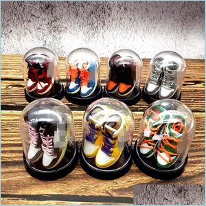 Party Favor New Party Favor Mini Shoes Display Bottle Shoe Mold Decoration Pieces 3D Stereoscopic Sneakers Glue Toys Hand Made Home D Dhnwj