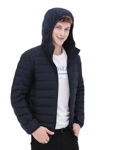 Mäns anka ner jacka vinter mode casual kappa huva vindbrytare män outwear