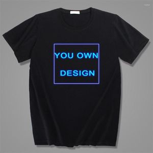 Men s T Shirts Luminous Blue Light Drop Your Design Brand Logo Picture Customized Casual Kids Cotton Shirt Tops Tees Men Women