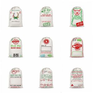 Julpresentv￤skor Santas s￤ckar FESTICE Party Decorations Xmas Kids Candy Bag Sackcloth Drawstring Bundle Totes Pocket Pouch 18 Colors BC122-2