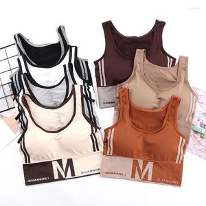 Bustiers korsetter Kvinnors bomullsunderkläder Tube Top Bra Sexig modesporttank Up Girls 'Color Matching Female Lingerie