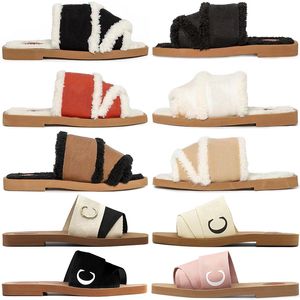 Designer women sandal slippers sliders sandals fluffy shoes fur fuzzy pantoufle womens softWood slides slipper luxury trainers runners mules