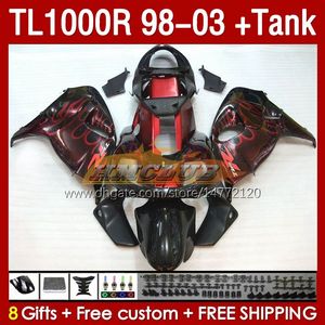 Suzuki TL-1000 TL 1000 R 1000R SRAD 1998 1999 2000 2001 2002 2003 gövdeye 162no.67 TL-1000R TL1000 R 98-03 TL1000R 98 99 00 01 02 03 Eşleştirme Kırmızı Alevler