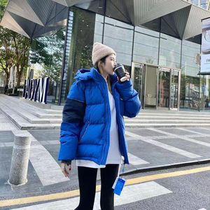 Autumn and winter new ADER tide brand stitching contrasting color hooded down jacket thickened men's and women's same coat top