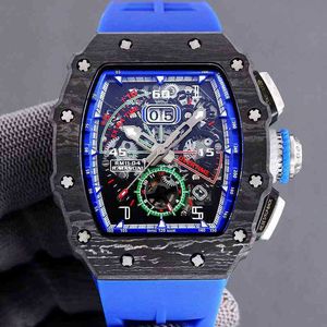 Trend Watch Rm11-04 Series 2824 Automatic Mechanical Carbon Fiber Tape Mens Watch