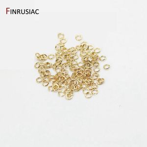 Making & 200pcs/bag 14k real gold plated brass metal Open Jump Rings for making diy jewellery connector ring 2.6/3/3.5/4mm