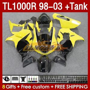 スズキ・スラド・TL-1000のフェアリングスタンク1000 R 1000R 98-03ボディワーク162NO.27 TL1000 R TL1000R 98 99 00 01 02 03 TL-1000R 1998 1999 2000 2001 2002 2003フェアリングファクトリーイエローイエロー