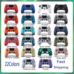 Wholesale Logo PS4 Wireless Controller Gamepad 22 colors For PS4 Vibration Sony Joystick Game pad GameHandle Controllers Play Station With Retail Box PS5