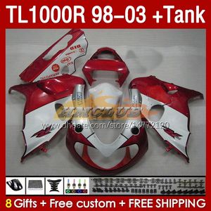 Tankm￤ssor f￶r Suzuki TL-1000 TL 1000 R 1000R SRAD 1998 1999 2000 2001 2002 2003 BOODYWORK 162NO.66 TL-1000R TL1000 R 98-03 TL1000R 98 99 00 01 02 03 Fairing Red White