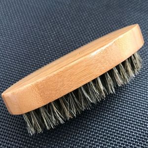 100pcs 11.5x5.5x3cm Setole di legno Spazzola per barba Pettine per baffi può personalizzare il logo Spazzole per uomo in legno