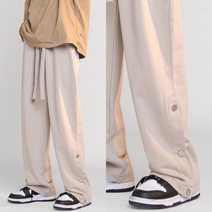 Męskie spodnie Design Projekt Ścięt męskiej wiosennej i jesiennej sporty o szerokich nogach spodni Four Season Solid Color Work