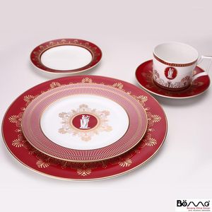 Piatti Europeanphnom Penh Dinine Bone China Zuppa Plate Ceramica El Restaudente Western Home Decoration