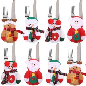 Merry Christmas Knife Story Cutlery Bag Set decoraciones navideñas natal para el hogar Decoración de fiestas de la fiesta de la víspera LSB16317