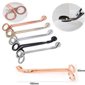 Sax rostfritt stål Snuffers Candle Wick Trimmer Rose Gold Cutter Wick Oil Lamp Trim Scissor Christmas