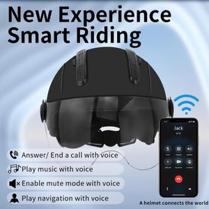 Motorcycle Helmets Motobike Riding Hat Headwear Voice Call Navigation Smart Cap Headgear Bluetooth-compatible