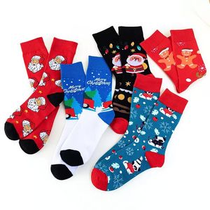 Creative Christmas Socks Snowman Santa Claus Cartoon Tube Sock Autumn Winter Christmas Stocking New Year Gifts Decorations Stock RRE15019